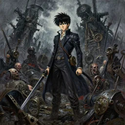 classical oil painting of anime key visual concept art of grimdark steampunk battlefield war death suffering, raining, trending on artstation, brush strokes, oil, canvas, style of kawacy makoto shinkai jamie wyeth james gilleard edward hopper greg rutkowski