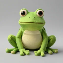a frog made of cloth, photo studio, trending on artstation, HDR