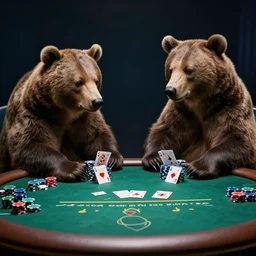 bears playing poker, hyperrealism