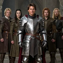 medieval fantasy half length portrait photo of tom cruise as a d & d armored holy paladin, photo by philip - daniel ducasse and yasuhiro wakabayashi and jody rogac and roger deakins