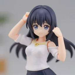 still figurine of cereal wearing an elegant blouse, tsurime eyes, tareme eyes, eyes by kon satoshi, personification, dynamic pose, detailed product photo, featured on amiami, tone mapped, beautiful composition, 8 5 mm, f. 1 4