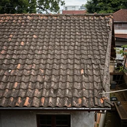 house, tiled roof, dirty, 8 k, shot on canon, award winner