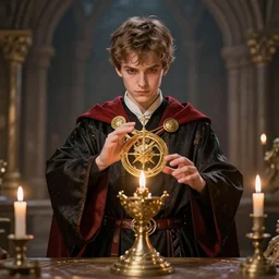 A young mage in an invocation ritual, realistic, sharp focus, 8k high definition, insanely detailed, intricate, elegant, art by Justin Gerard