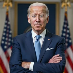 Joe Biden standing with his arms crossed looking sinister, by Tsutomu Nihei, highly detailed