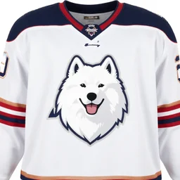 hockey jersey with a samoyed logo