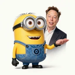 an epic painting minion looking like elon musk presenting new tesla, pencil drawing, perfect composition, golden ratio, beautiful detailed, photorealistic, digital painting, concept art, smooth, sharp focus, illustration, artstation trending, octane render, unreal engine
