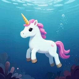 an underwater unicorn