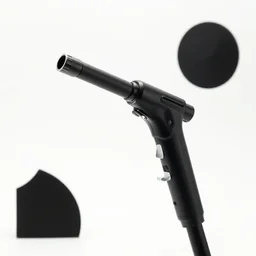 black welding torch, minimalism, elegant, white background, geometric figures - n 9