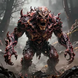 Scary disturbing grotesque giant flesh monster in fallout 4