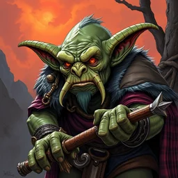 a goblin, dnd illustration by dan mumford and jeff easley