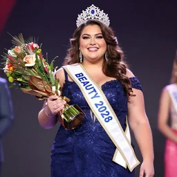 gorgeous fat woman wins beauty pageance