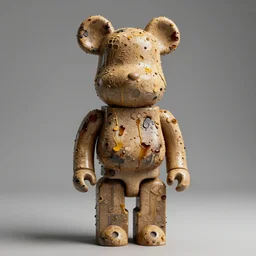 brutalist teddy bear covered in oil, 8 k, 3 d octane render, unreal engine