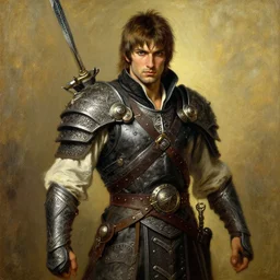 male, skyrim, painting by j. c. leyendecker, yoji shinkawa, katayama bokuyo