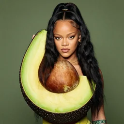 rihanna as an avocado