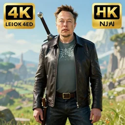Elon Musk in The Legend of Zelda Breath of the Wild, sharp, UHD, 4k, 8k