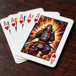 samurai cool playing cards