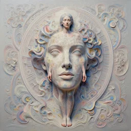 intricate highly detailed lonely planet, ， womans full body portrait,, high resolution uhd hyper realistic hyperdetailed 8 k pastel paint pour by peter mohrbacher