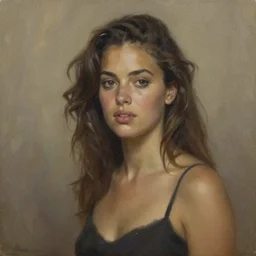 picture of Mille Bobby brown in oil painting