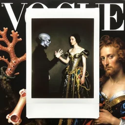 instax symmetry frame from Alien movie where baphomet preaching by Tetsuya Ishida, from Pan's Labyrinth (2006) by Alicja Kwade, dressed by Salvatore Ferragamo, haute couture painted by Peter Paul Rubens and by John Baeder, editorial fashion photography from vogue magazine, in brain coral lush branch femur by Jean-Michel Basquiat