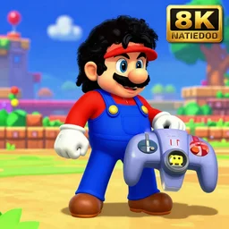 Michael Jackson in Super Mario 64 for the Nintendo 64, Hd, upscaled, 8k, 90s aesthetic