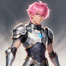 young teen bishonen male! scrawny pink haired warrior! sci - fi! futuristic armor! moebius, milo manara, hugo pratt, french comic art, semi - realistic anime, portrait, beautiful face, symmetrical face, trending on pixiv, detailed, clean lines, sharp lines, crisp lines, award winning illustration, masterpiece, 4 k