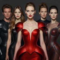 epic professional portrait of gorgeous thin white woman with perfect face in armoured red dress, painted, intricate, detailed, by leesha hannigan, wayne haag, reyna rochin, ignacio fernandez rios, mark ryden, iris van herpen, artstation, cgsociety, epic, stunning, gorgeous, much wow.