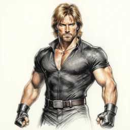 alex trebek, street fighter concept art sketch