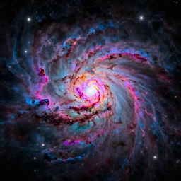 Deep space scene nebula. Artgerm. psychedelic. neon colors