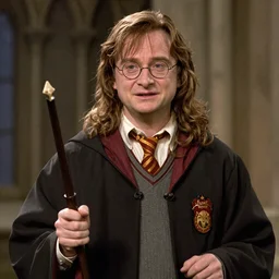 Robin Williams playing Dumbledore in Harry Potter, screenshot