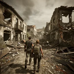 Cannes, France in ruins post-nuclear war in Fallout 4, in game screenshot