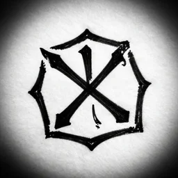 magic rune inscription drawn on paper iconography game icon rpg fantasy ability icon icon diablo blizzard digital art, trending on art station kvlt by peder balke by guido crepax by norman bluhm mystic high contrast monochromatic noir