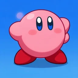 Kirby in the style of nintendo 64 graphics