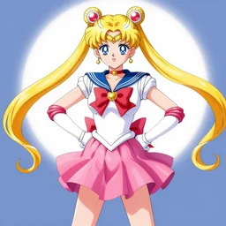 Quality Sailor Moon Pink Feminine Skirts Pose Sailor Moon in the style of Jan Buragay