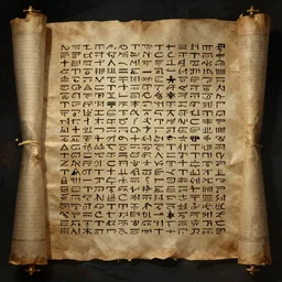 ultra - realistic photo of the of the necronomicon in the style of a dead sea scroll with nabeatean aramaic in short sideways columns, dark, brooding, volume lighting, atmospheric lighting, painted, intricate, ultra detailed by leesha hannigan, thierry doizon, kai carpenter, well composed, best on artstation, cgsociety, epic, stunning, gorgeous, intricate detail, wow, masterpiece