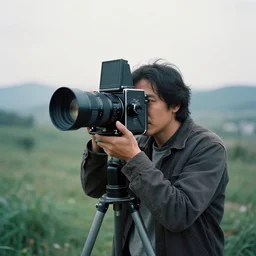 a masterpiece photograph of a character in a scenic environment by gasper noe, shot on large format film camera, cinematic composition,