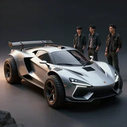 a beautiful concept design of a supercar converted into offroad sport. car design by cory loftis, fenghua zhong, ryohei hase, ismail inceoglu and ruan jia. volumetric light, detailed, rendered in octane