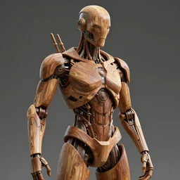 cyberman made of wood, digital art, unreal engine, octane, 5 k, beautiful, detailed, intricate, stylized