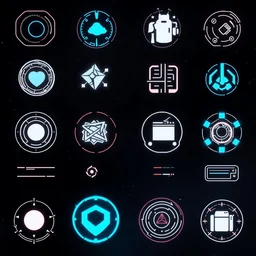 sci fi user interface icons