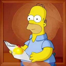 Homer Simpson in the style of Leonardo Da Vinci