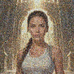 face portrait of concentrated young Sandra Bullock as Lara Croft entering the large Minas Tirith gate, sun beams, intricate, elegant, highly detailed, centered, digital painting, artstation, concept art, smooth, sharp focus, illustration, Allan Lee, John Howe