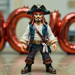 color pirate, leatherette figurine, depth of field, analog film, vivid dynamic composition, by jeff koons, by yoro sean, surreal, masterpiece, physical based rendering, featured on pixiv, octane renderer, trending on pinterest