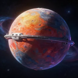 Star Wars Alien Planet in Space Concept Art, futuristic, sci-fi, vibrant colors, 8k photorealistic, HD, high details, trending on artstation