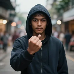 gang sign from'javanese gangster ', hyperrealistic art, hood picture of the year, bokeh, reastically