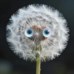 a humanoid figure dandelion monster with large glowing eyes, highly detailed, digital art, sharp focus, trending on art station, artichoke, anime art style