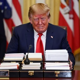 donald trump crying because they took his little boxes full of top secret documents