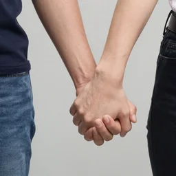 holding hands