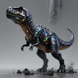 pearlescent black lilith! the mother of all monsters!!, covered in iridescent glitter!!, raining ash, fine art masterpiece, highly detailed artstation dino valls wayne barlowe machiej kuciara, dramatic lighting, long shot, side angle, uhd 8 k, sharp focus