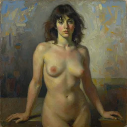 a beautiful painting representative of the art style of gil elvgren