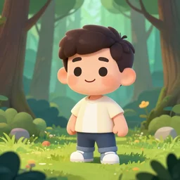 a cartoonish cute anthropomorphic Joe Jonas is in a mystical forest full of wonders, pine trees, magical atmosphere, trending on artstation, 30mm, by Noah Bradley trending on ArtStation, deviantart, high detail, stylized portrait H 704