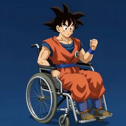 disabled goku, Studio Ghibli, official art, 8k, anime